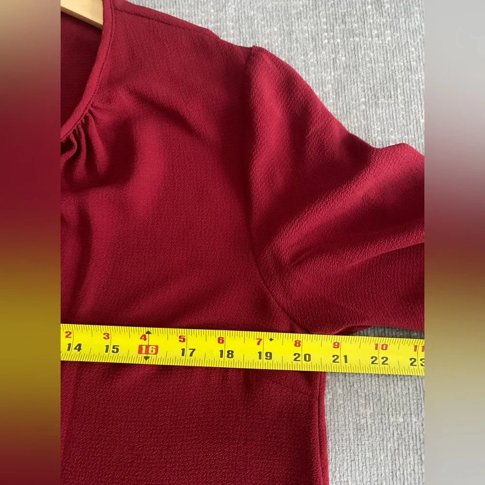 Michael Kors Red Golden Boho Studs Holiday Flowy Tunic Mini Dress size M - Picture 13 of 16